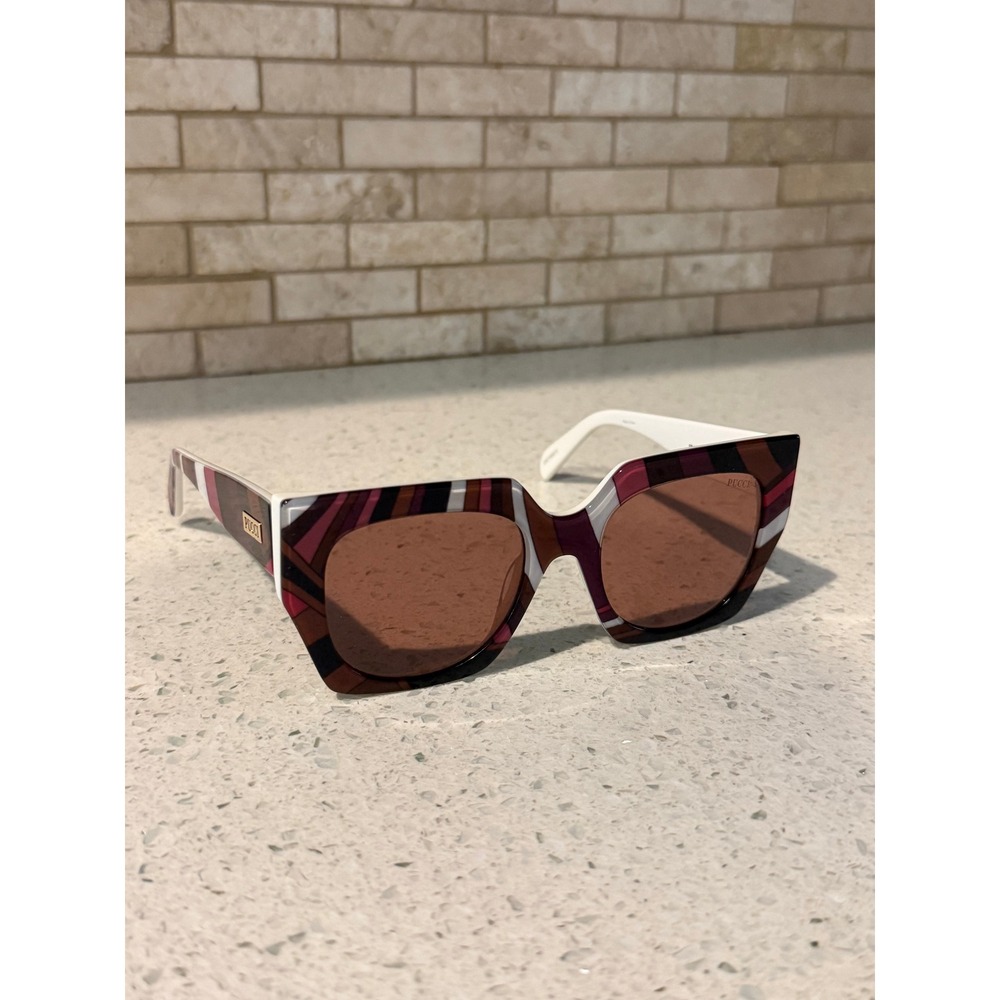 Emilio Pucci EP0197 Women Pink Square Sunglasses 52-20-140